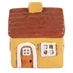 [6CE2197] Decoration House Yellow Red 8x7x10 cm