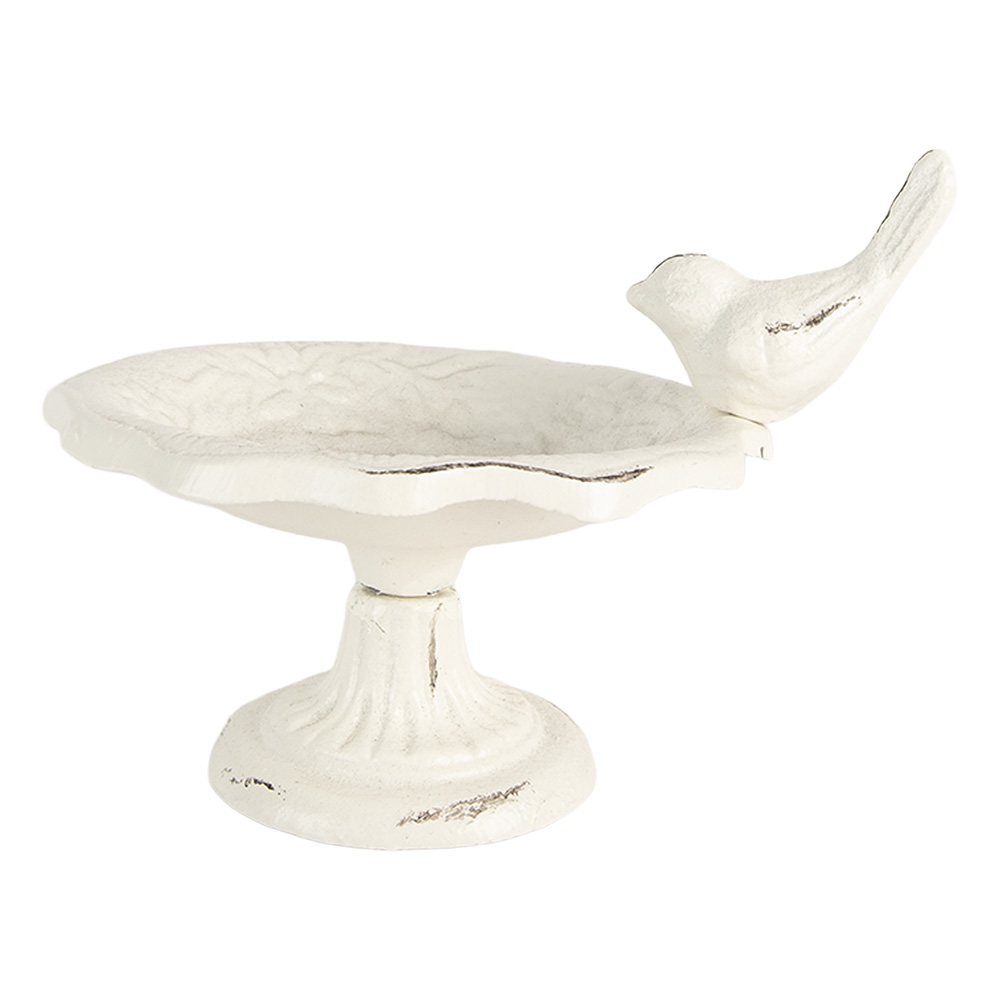 Vogeltränke Weiß 14x12x11 cm