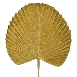 [65807] Deko Blatt Goldfarbig 25x1x36 cm
