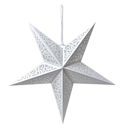 [6PA0511L] Christmas Decoration Star White 60x22x60 cm