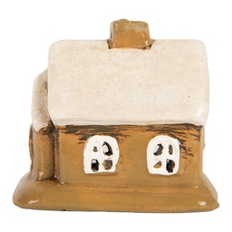 [6CE2198] Decoration House Brown Beige 9x7x9 cm