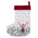 Calza di Natale Decorativa Bianco, Rosso 30x1x40 cm