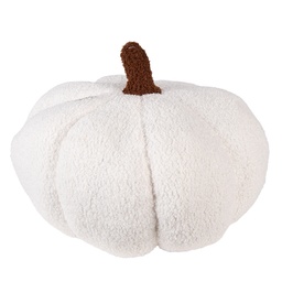 [66594L] Decoration Pumpkin White Brown Ø 35x22 cm