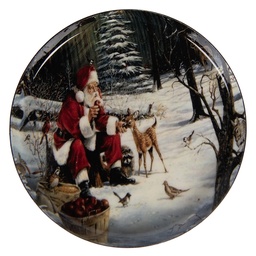 [66420] Coaster for Glasses Grey Red Ø 11x1 cm
