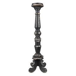 [5H0519] Portacandele Nero Ø 23x65 cm