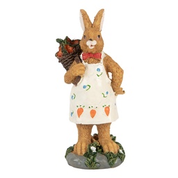 [6PR5720] Decoration Rabbit Brown White 5x5x13 cm