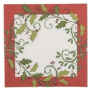 Papierservietten Weiß Rot 33x33 cm (20)