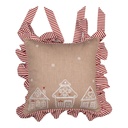 Housse de coussin Coussin de chaise Marron Blanc 40x40 cm