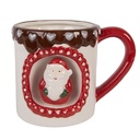 Mug Blanc Rouge 14x10x10 cm / 375 ml