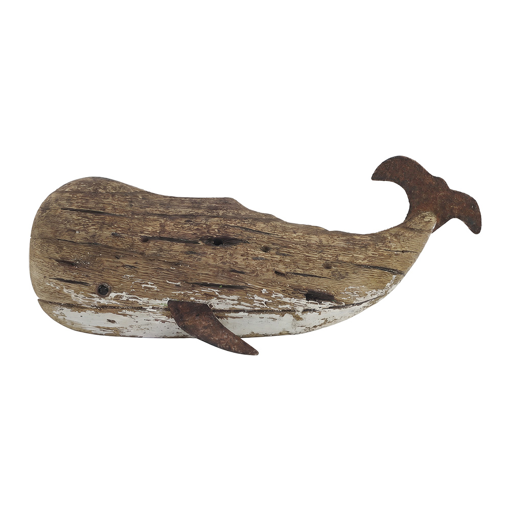 Decoration Whale Brown White 33x6x13 cm