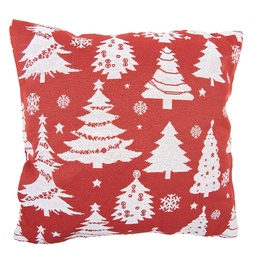 [KG023.157] Coussin rempli Rouge Blanc 44x44x4 cm