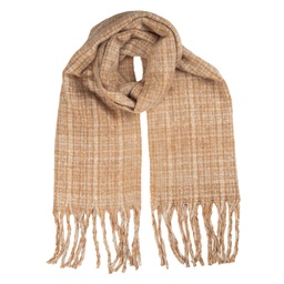 [JZSC0837CH] Scarf Women Brown 50x210 cm