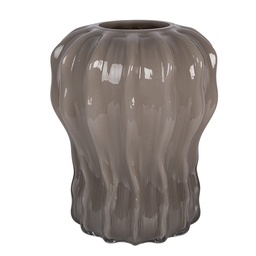 [6GL5494] Vase Glass Grey Ø 19x25 cm