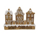 Decoration House with LED Brown White 13x4x10 cm