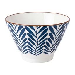 [6CEBO0257] Bowl White Blue Ø 18x11 cm