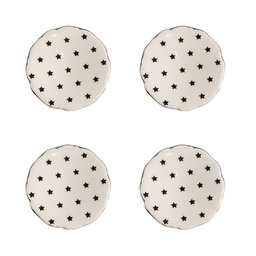 [65291] Türknopf 4-er Set Beige, Schwarz Ø 4x3/6 cm