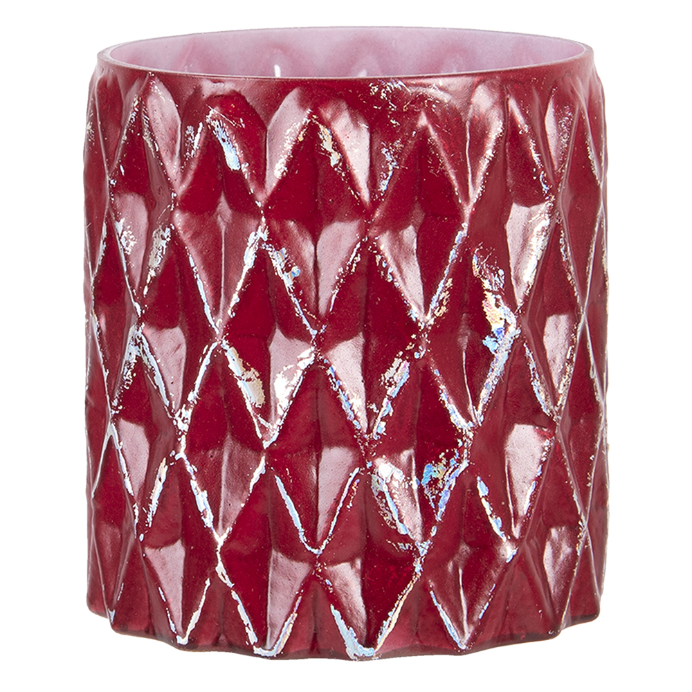 Glas Kerzenhalter Rot Ø 10x11 cm