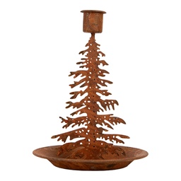 [6Y6122] Candle Holder Brown Ø 13x18 cm