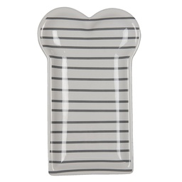 [6CE1362] Crockery Breakfast Plates White 10x17x2 cm