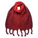 Scarf Women Burgundy 32x220 cm