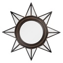 Miroir mural Marron Ø 27x2 cm
