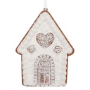 Decoration pendant house White Brown 8x1x10 cm