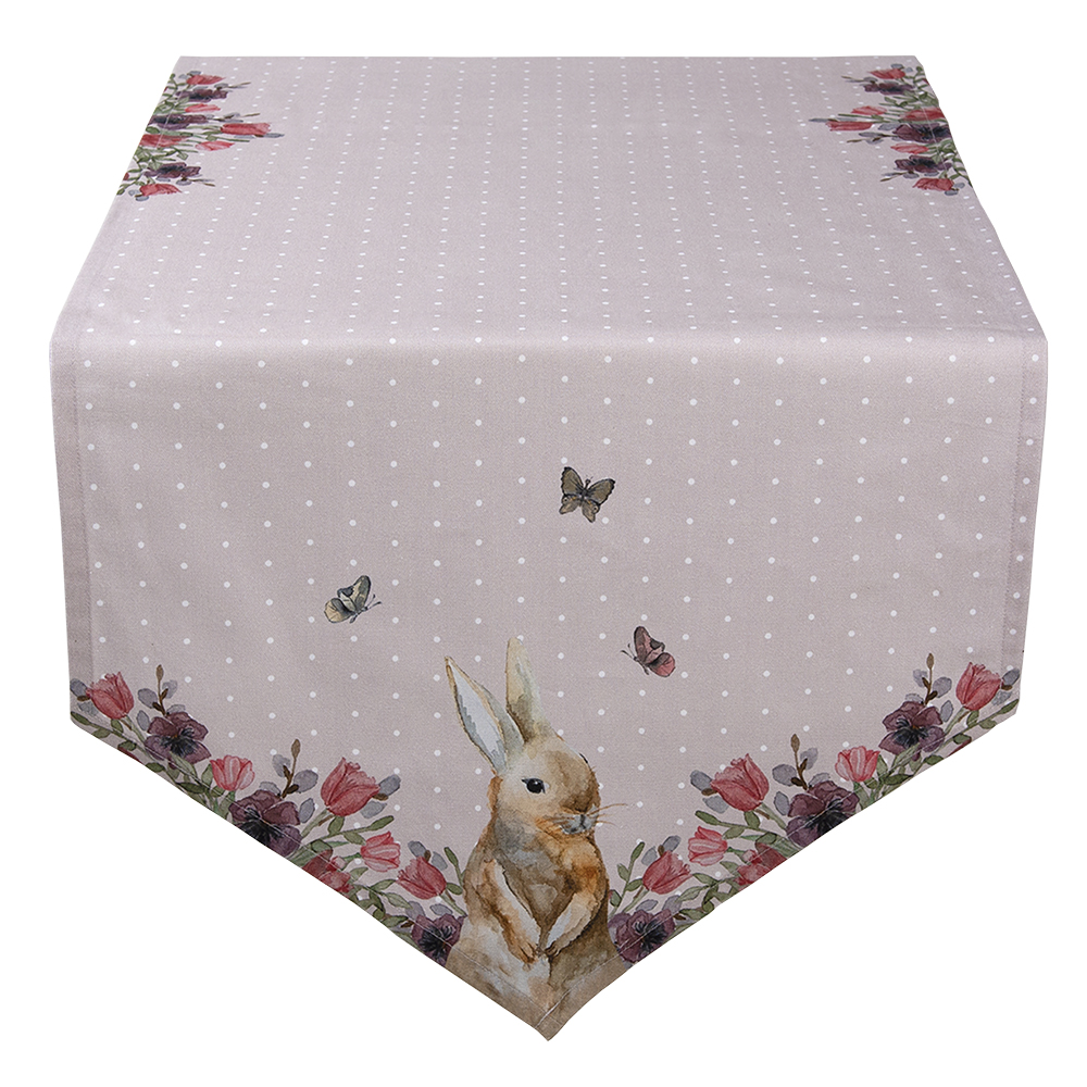 Runner da Tavola Rosa, Beige 50x160 cm