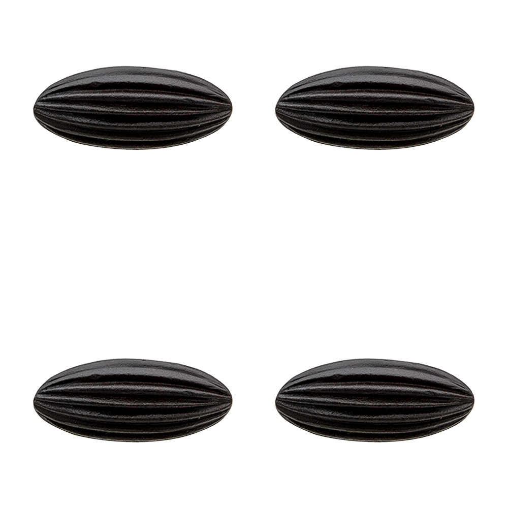 Türknopf 4er Set Schwarz 2x4x5 cm / S3 cm