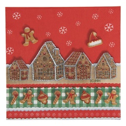 [73159] Paper napkins Red Brown 33x33 cm (20)