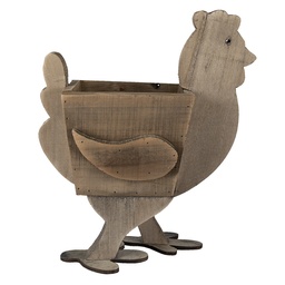 [6H2096] Pot de fleurs dintérieur Poulet Marron 35x18x40 cm