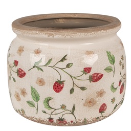 [6CE1632L] Flower Pot Inside Beige, Red Ø 20x15 cm