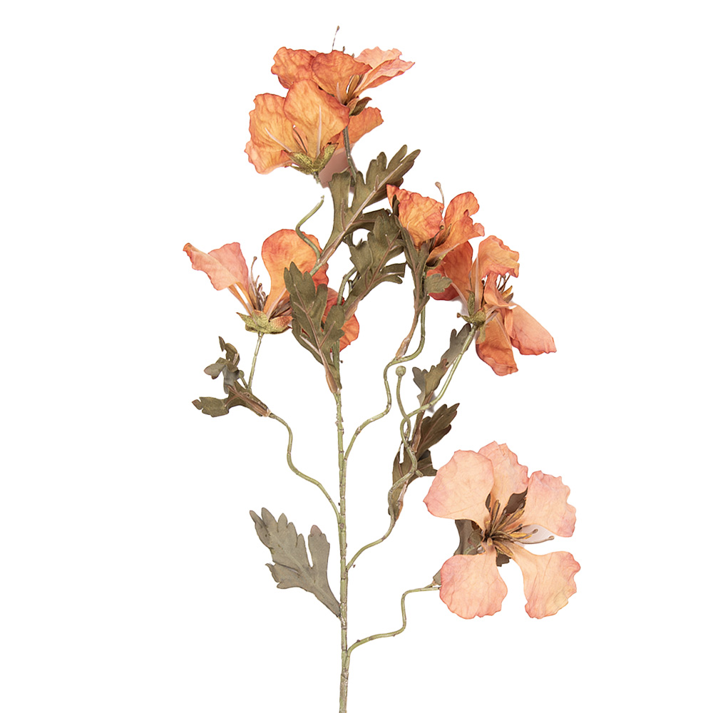 Decoratie tak met bloemen 8x20x82 cm