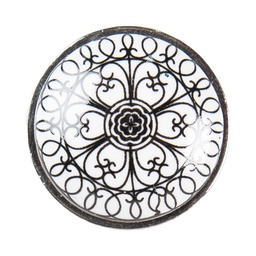 [61887] Poignée de porte Noir Blanc Ø 3x2 cm / S3 cm