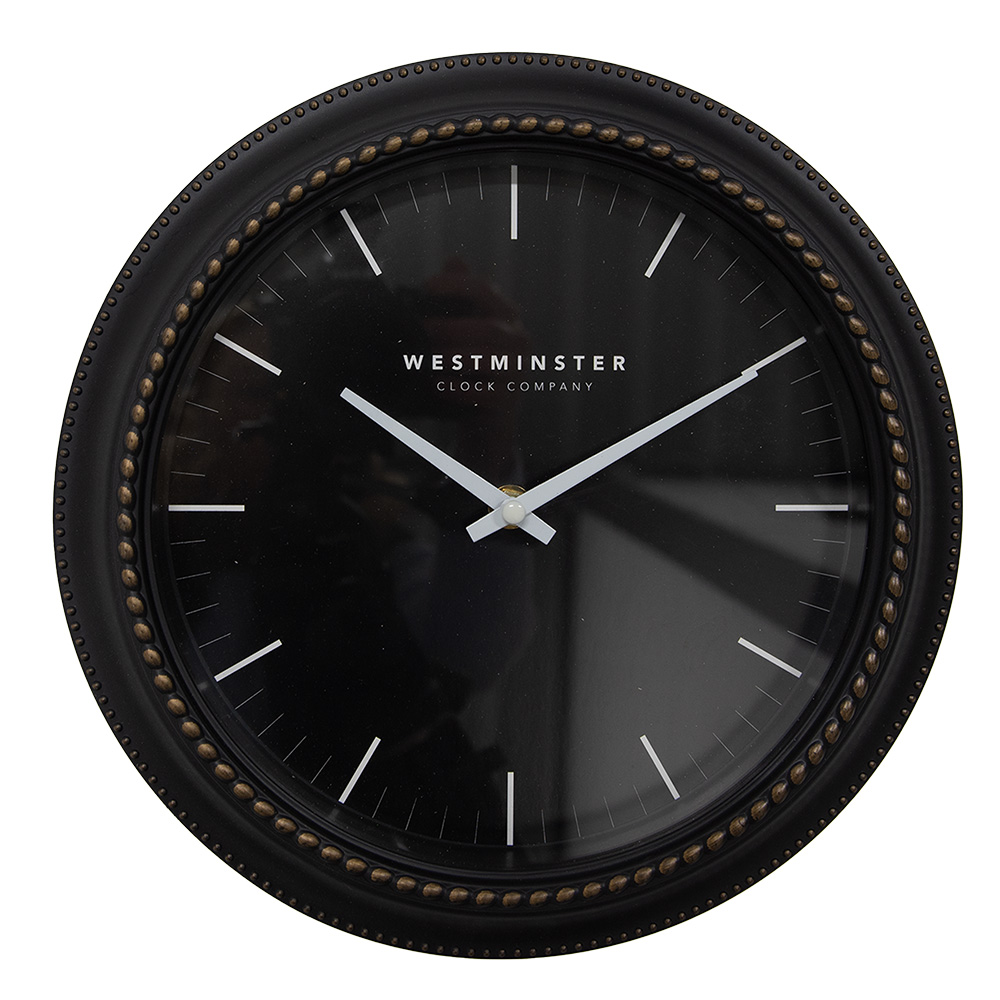 Horloge murale Noir Ø 28x5 cm / 1xAA