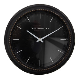 [6KL0803] Wanduhr Schwarz Ø 28x5 cm / 1xAA
