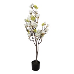 [5PL0208W] Decoratie Magnolia boom 20x15x120 cm