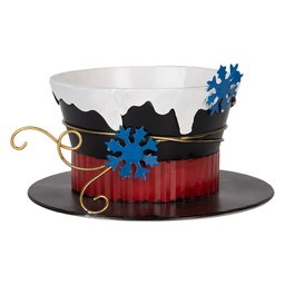 [6Y5736] Decoratie hoed Ø 22x12 cm