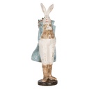 Decoration Rabbit White Blue 13x12x38 cm