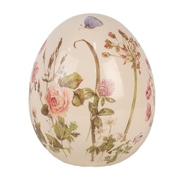 [6CE1918L] Decoratie ei Ø 14x16 cm