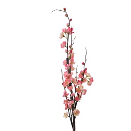 [5PL0110P] Branche de décoration avec fleurs Rose  7x7x115 cm