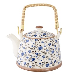[6CETE0011] Teapot with Infuser Blue 18x14x12 cm / 700 ml