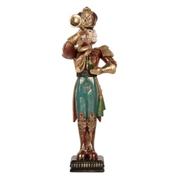 [6PR6221] Christmas Decoration Nutcracker Red Green 14x15x40 cm