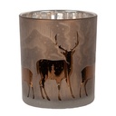 Porta tealight Marrone Ø 7x8 cm