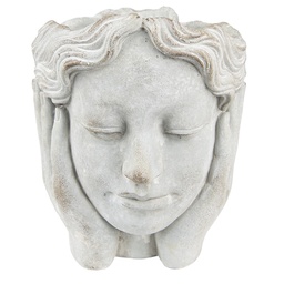 [6TE0409L] Flower Pot Inside Head Grey, Beige 20x23x25 cm