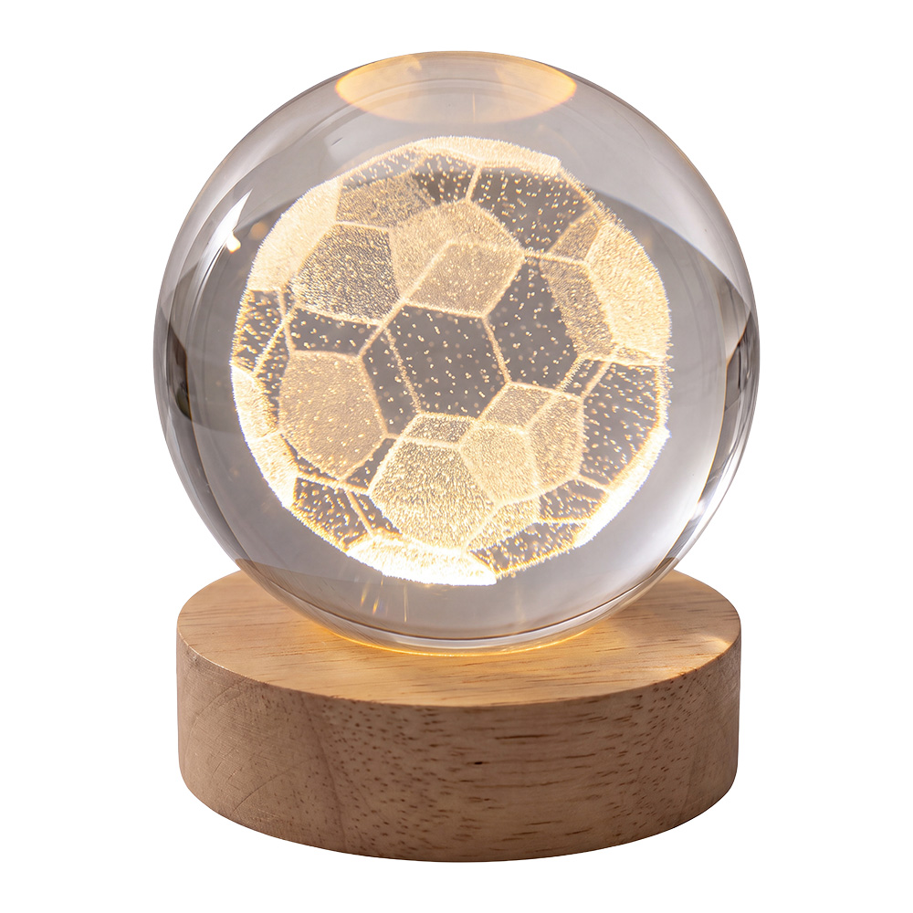 Boule de Verre avec Lumière LED Marron Ø 6 cm