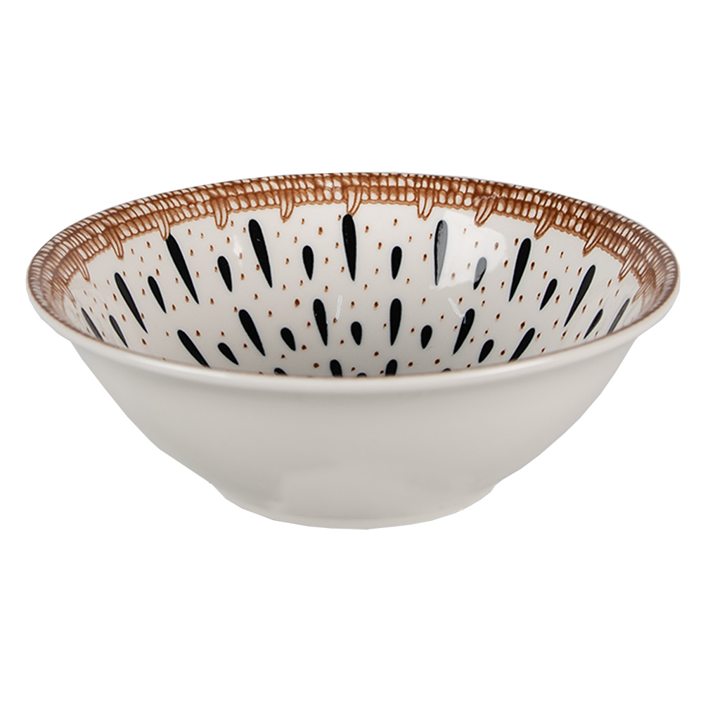 Bol de soupe Blanc Noir Ø 15x5 cm / 300 ml