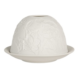 [6CE2209] Tealight Holder White Ø 12x8 cm