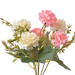 [6PL0266] Fleur artificielle Rose Blanc 15x10x30 cm