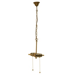 [5LL-98.2] Ceiling Pendant Tiffany Brown 15x16x160 cm E27/max 2x60W
