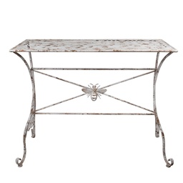 [5Y1244] Table bistro Blanc 112x50x86 cm